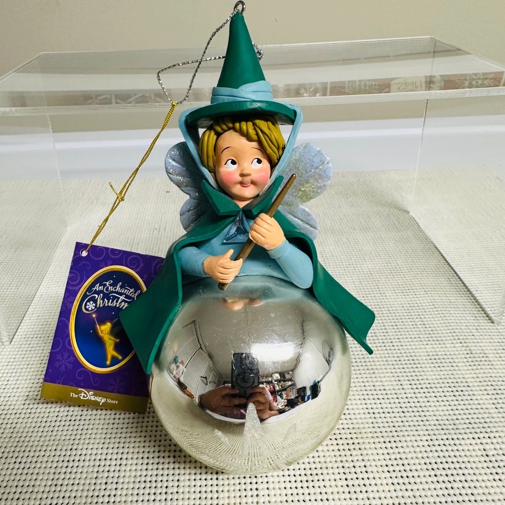 Vintage Disney Store Hanging Ornament Fairy Godmother Fauna Green